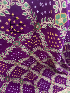 Pure Georgette Saree x Rai Bandhej x Shade of Purple