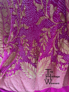 Georgette Dupatta x Rai Bandhej x Paisley x Shade of Pink