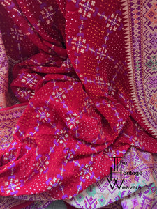 Pure Georgette Dupatta x Rai Bandhej x Patola x Red